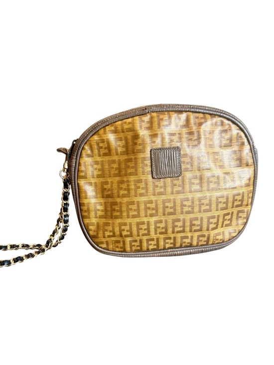 Fendi Handbags - Fendi Vintage Zucca FF Bag with Chain Wristlet Strap